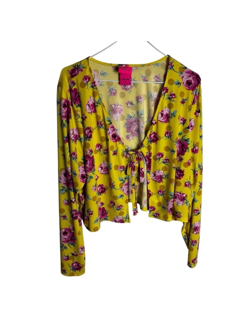Betsey Johnson x Torrid Yellow Floral Polka Dot Matching Skirt Set